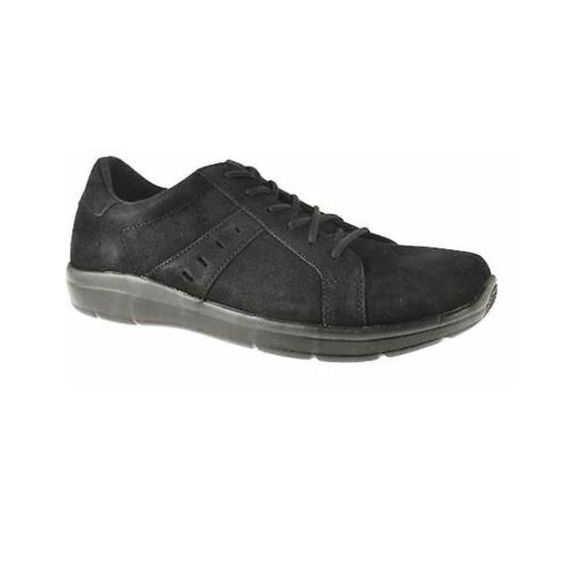 Mens Propet Nollie M3204 Black Suede All Wides - Picture 1 of 5